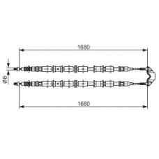 1 987 482 107 BOSCH Тросик, cтояночный тормоз