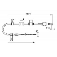 1 987 482 072 BOSCH Тросик, cтояночный тормоз