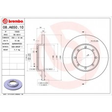 08.A650.10 BREMBO Гальмівний диск