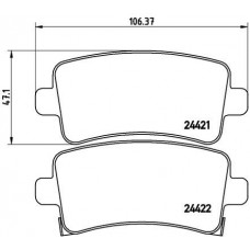 P 59 060 BREMBO Комплект гальмівних колодок дисковий гальм