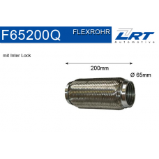 F65200Q LRT Гофрована труба вихлопна система