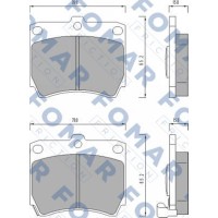 FO 466781 FOMAR Friction Комплект гальмівних колодок дисковий гальм