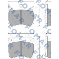 FO 466781 FOMAR Friction Комплект гальмівних колодок дисковий гальм