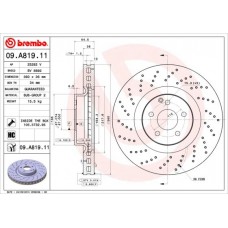 09.A819.11 BREMBO Гальмівний диск