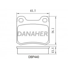 DBP440 DANAHER Комплект гальмівних колодок дисковий гальм