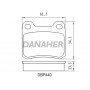 DBP440 DANAHER Комплект гальмівних колодок дисковий гальм