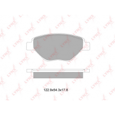 BD-6321 LYNXauto Комплект гальмівних колодок дисковий гальм