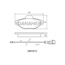 DBP2013 DANAHER Комплект гальмівних колодок дисковий гальм