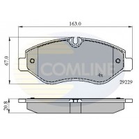 CBP01616 COMLINE Комплект гальмівних колодок дисковий гальм