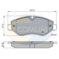 CBP01616 COMLINE Комплект гальмівних колодок дисковий гальм