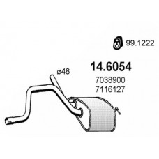 14.6054 ASSO Середній глушник вихлопних газів