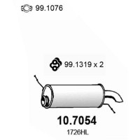 10.7054 ASSO Глушник вихлопних газів кінцевий