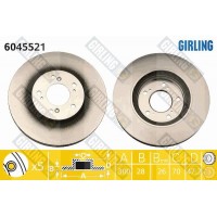 6045521 GIRLING Гальмівний диск