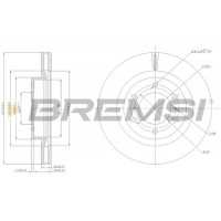 CD7757V BREMSI Гальмівний диск