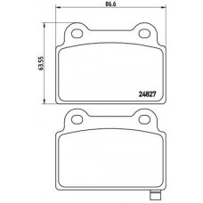 P 54 052 BREMBO Комплект гальмівних колодок дисковий гальм