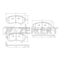 BS-1218 ZEKKERT Комплект гальмівних колодок дисковий гальм