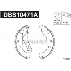 DBS10471A DANAHER Комплект гальмівних колодок