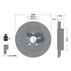 BDS2188 BENDIX Braking Гальмівний диск