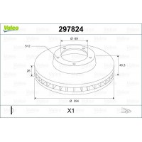 297824 VALEO Гальмівний диск