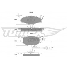 TX 14-78 TOMEX Brakes Комплект гальмівних колодок дисковий гальм