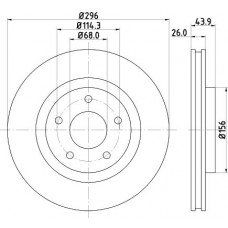 8DD 355 114-601 HELLA Гальмівний диск