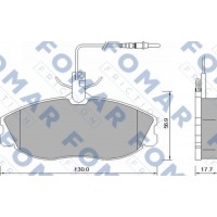 FO 637581 FOMAR Friction Комплект гальмівних колодок дисковий гальм
