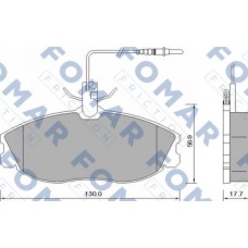 FO 637581 FOMAR Friction Комплект гальмівних колодок дисковий гальм