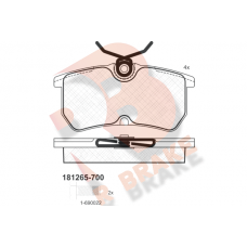RB1265-700 R BRAKE Комплект гальмівних колодок дисковий гальм