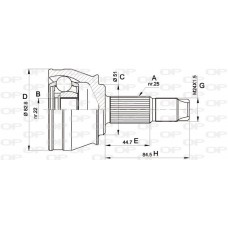 CVJ5302.10 OPEN PARTS Шарнирный комплект, Привідний вал