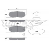 TX 17-66 TOMEX Brakes Комплект гальмівних колодок дисковий гальм