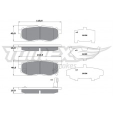 TX 17-66 TOMEX Brakes Комплект гальмівних колодок дисковий гальм