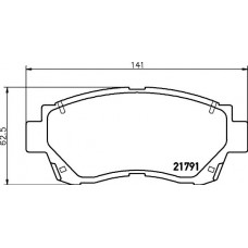 8DB 355 027-311 HELLA Комплект гальмівних колодок дисковий гальм