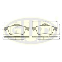 GBP880113 G.U.D. Комплект гальмівних колодок дисковий гальм