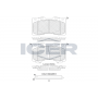 182051 ICER Комплект гальмівних колодок дисковий гальм