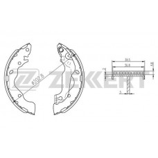 BK-4296 ZEKKERT Комплект гальмівних колодок