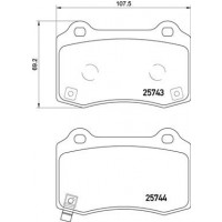 P 30 074 BREMBO Комплект гальмівних колодок дисковий гальм
