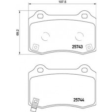 P 30 074 BREMBO Комплект гальмівних колодок дисковий гальм