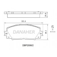 DBP2006/2 DANAHER Комплект гальмівних колодок дисковий гальм