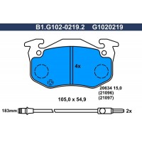 B1.G102-0219.2 GALFER Комплект гальмівних колодок дисковий гальм