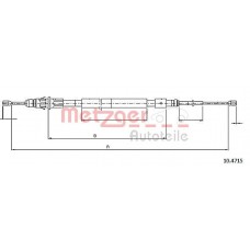 10.4715 METZGER Тросик, cтояночный тормоз