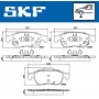 VKBP 80448 A SKF Комплект гальмівних колодок дисковий гальм