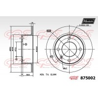 875002 MAXTECH Гальмівний диск