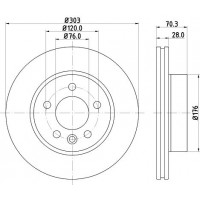 8DD 355 125-561 HELLA Гальмівний диск
