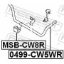 MSBCW8R FEBEST Опора стабілізатора
