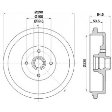 MBD218 MINTEX Гальмівний барабан