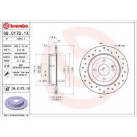 08.C172.1X BREMBO Гальмівний диск