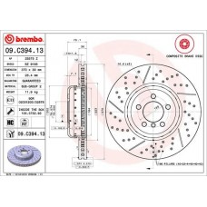 09.C394.13 BREMBO Гальмівний диск