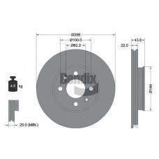 BDS1311 BENDIX Braking Гальмівний диск