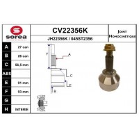 CV22356K EAI Шарнирный комплект, Привідний вал