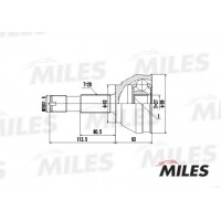 GA20622 MILES Шарнирный комплект, Привідний вал